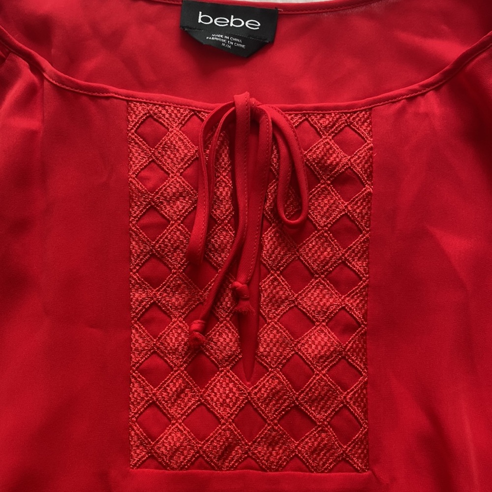 Bebe Red Top - Picture 3 of 5